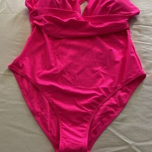Aleumdr women’s swim wear hot pink large,New.